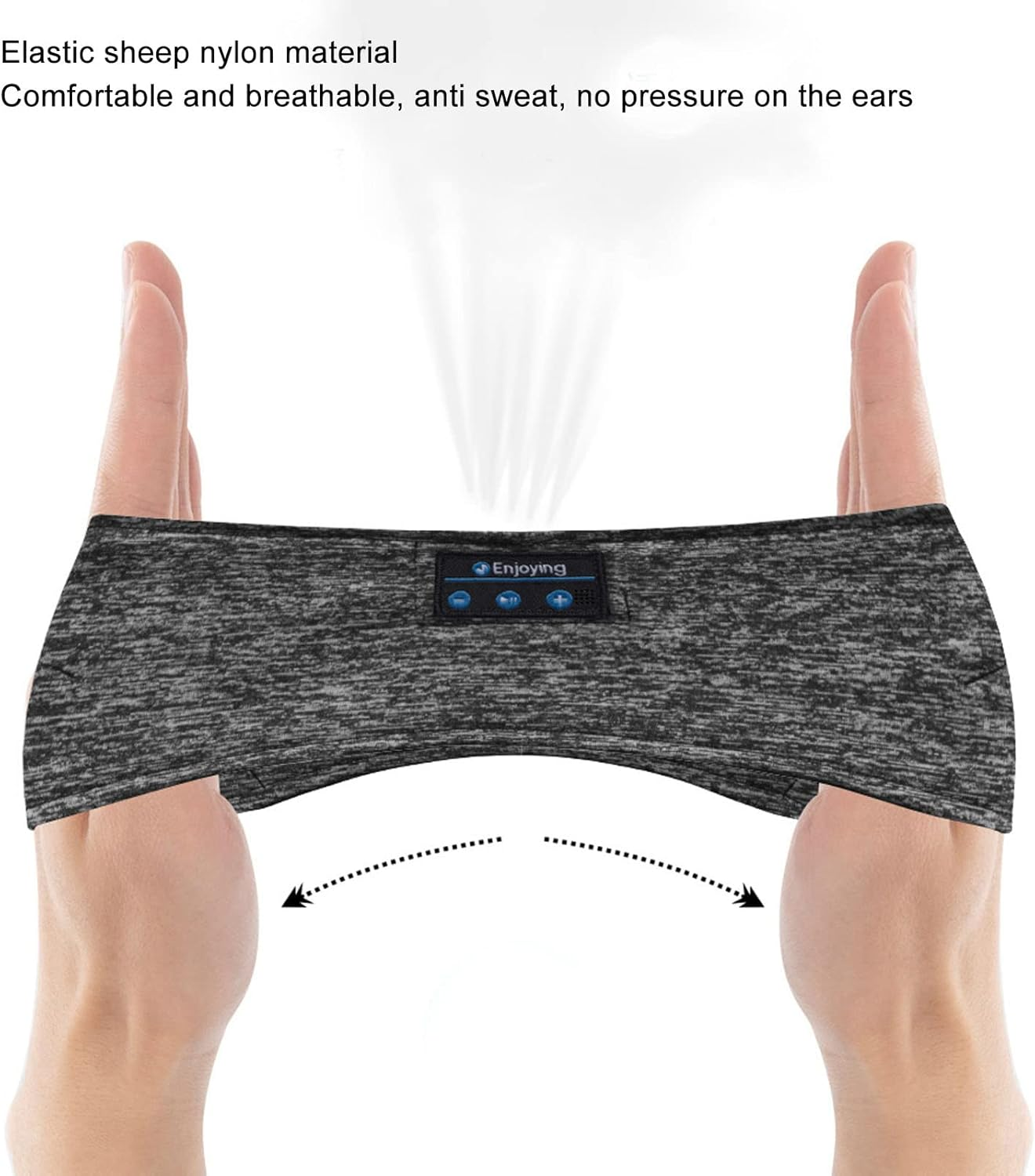 Yctze Wireless Sports Headband Headphones with Thin HD Stereo Speakers for Sleep & Workout
