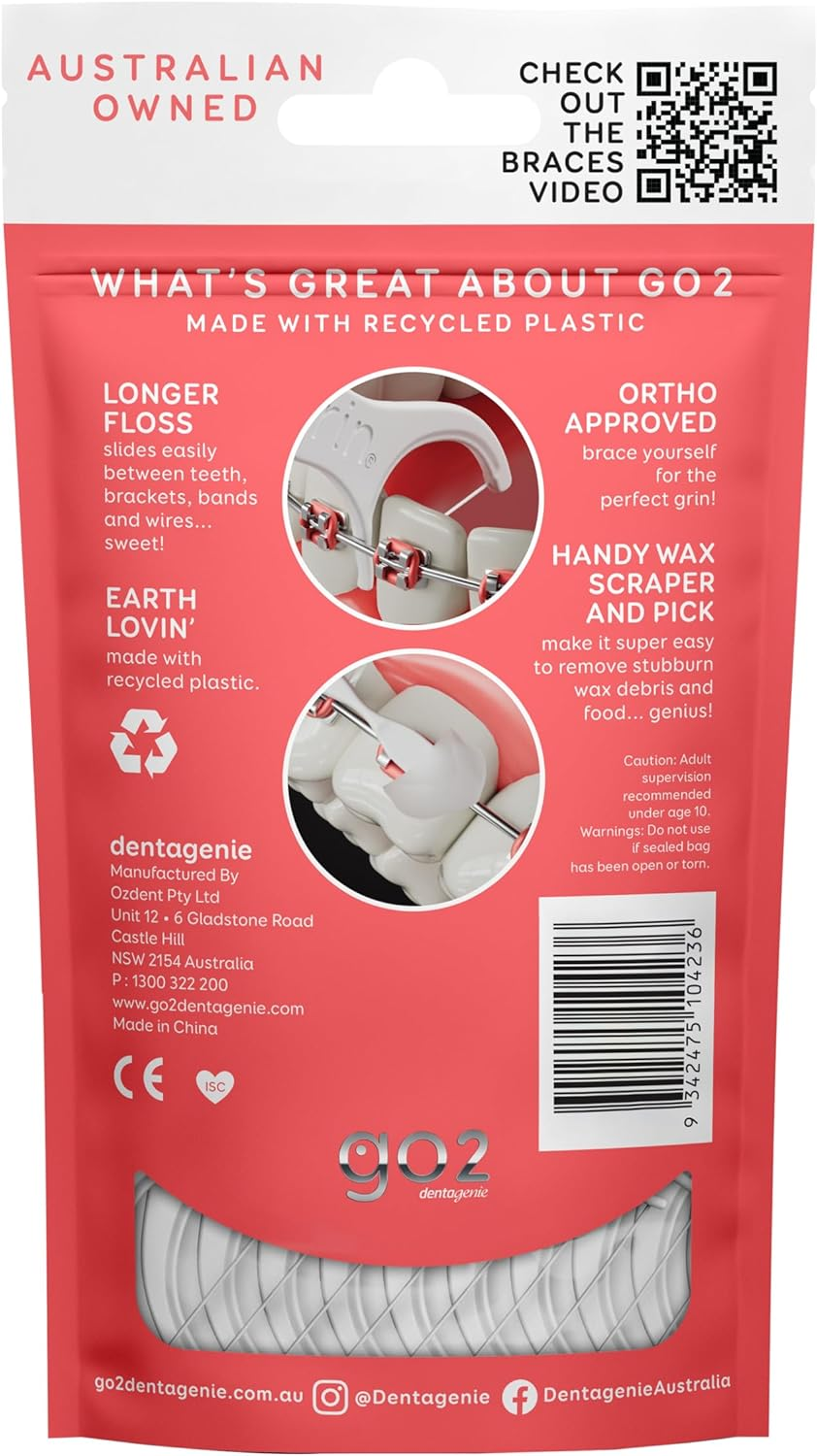 GO2 Dentagenie Braces Flossers 36Pk.