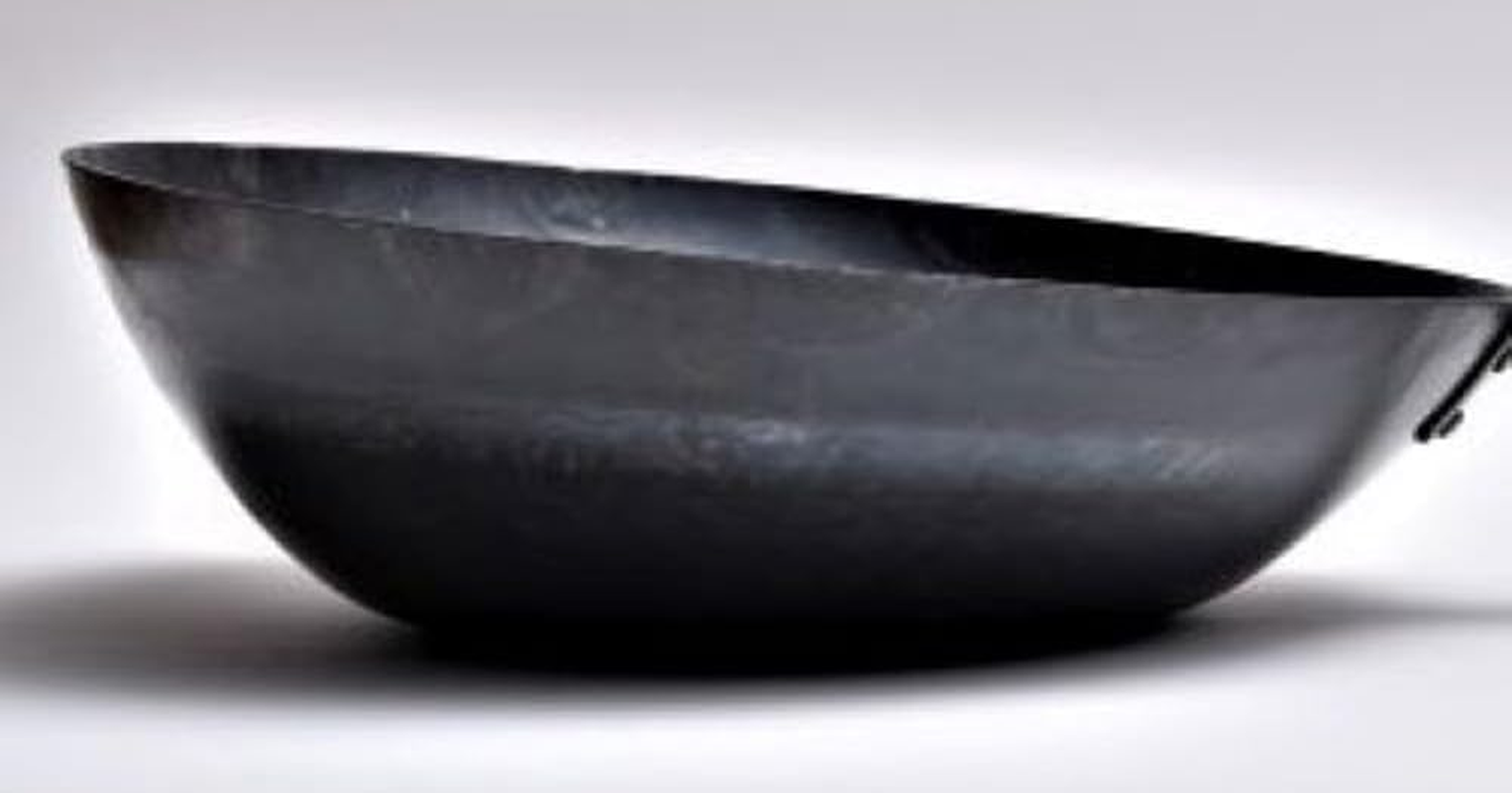 Advance Door Hanako+A Hammered Nitrided Deep Frying Pan 11.8 Inches (30 Cm), Black, Silver image number 3