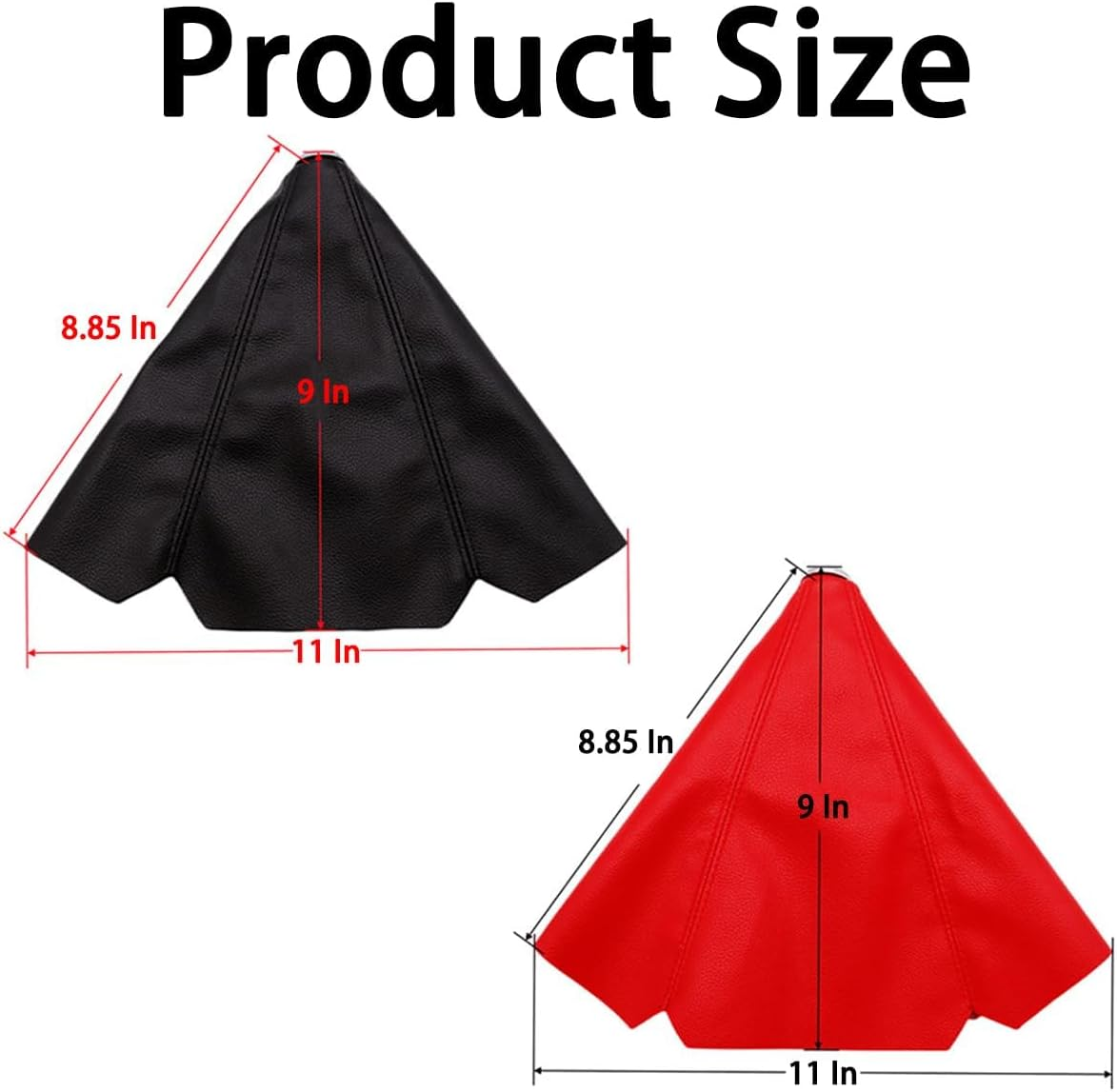 Car Shift Boot Cover, Suede Leather Shift Knob Boot Dust Cover, Manual/Auto Shifter Boot Sleeve Replacement, Handbrake Gaiter Boot Dust Cover Car Interior Accessories image number 4