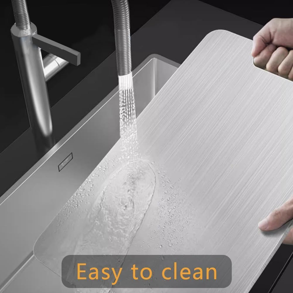 Titanium Cutting Board, Stainless Steel Chopping Board,Mildew-Resistant and Easy to Clean,Suitable for Home Counter Outdoor Camping Housewarming Gifts for Women (34X23 Cm) image number 6
