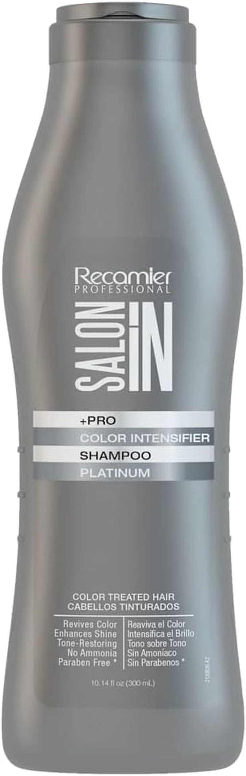 Salon in Recamier Platinum Color Intensifier Shampoo for Color-Treated Hair, Neutralizes Brassy Tones, 10.1 Fl Oz