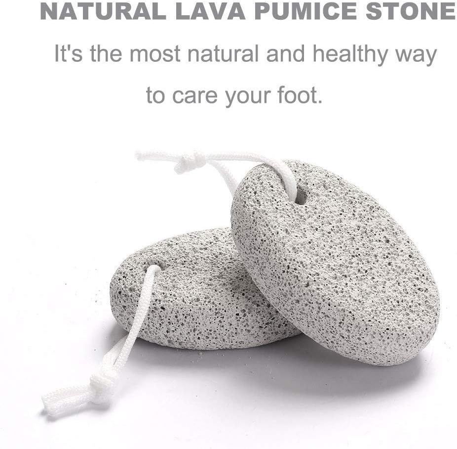 AISHU Natural Pumice Stone for Feet, Borogo 2-Pack Lava Pedicure Tools Hard Skin Callus Remover for Feet and Hands - Natural Foot File Exfoliation to Remove Dead Skin, Heels, Elbows, Hands image number 4