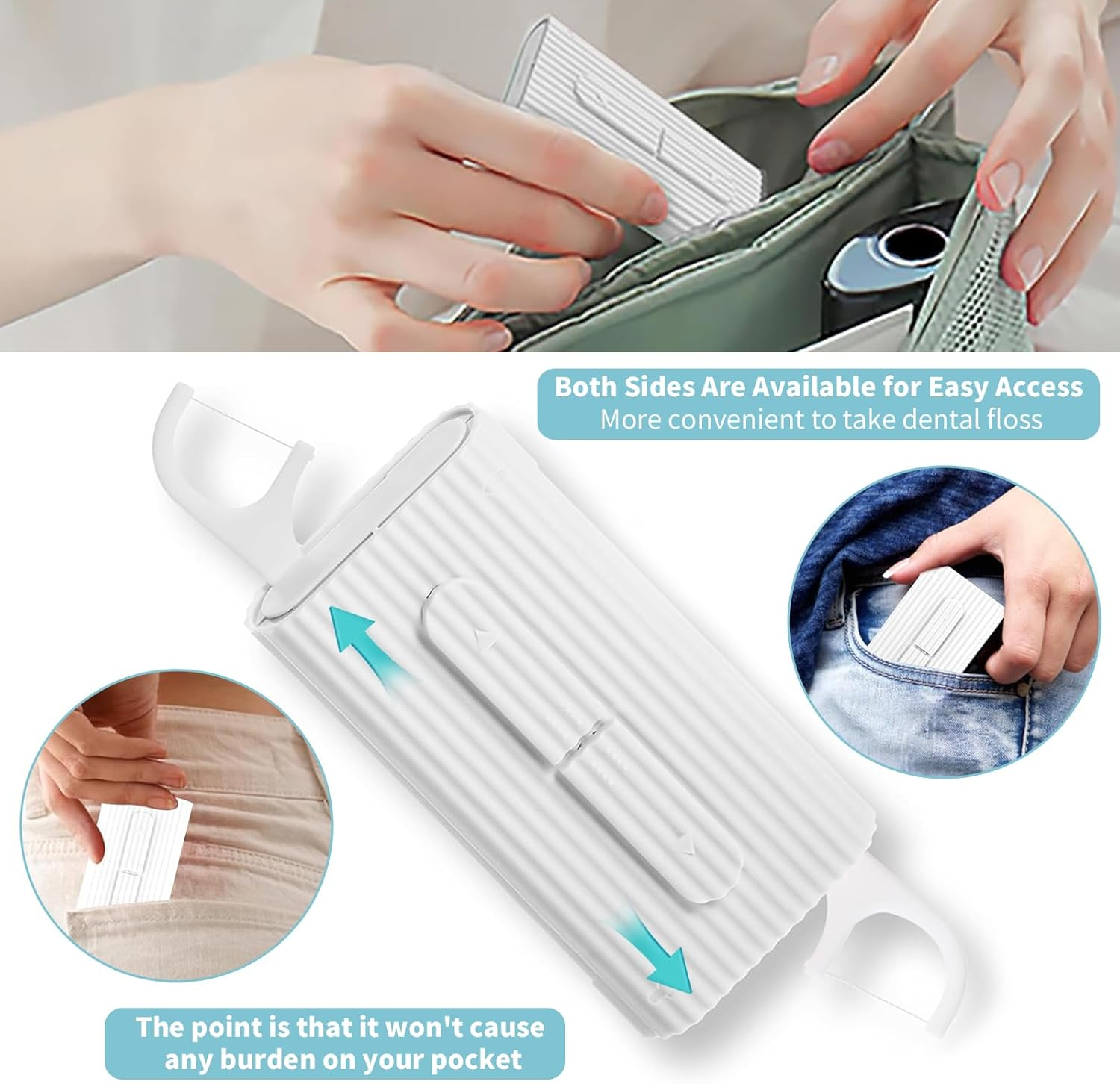 6 Pcs Dental Floss Portable Cases with 276 Floss Sticks, Teeth Cleaning Flossers Picks for Women & Men, Travel Dental Floss Organizer, Toothpicks for Home, Office, On-The-Go Oral Care (6+276) image number 1