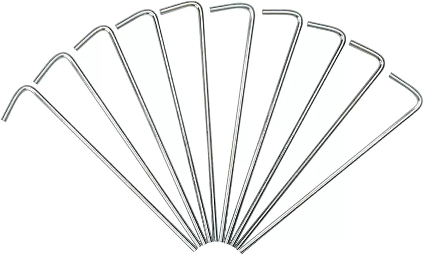 10Pcs Tent Pegs Heavy Duty Galvanised Steel Ground Camping Outdoor Nail