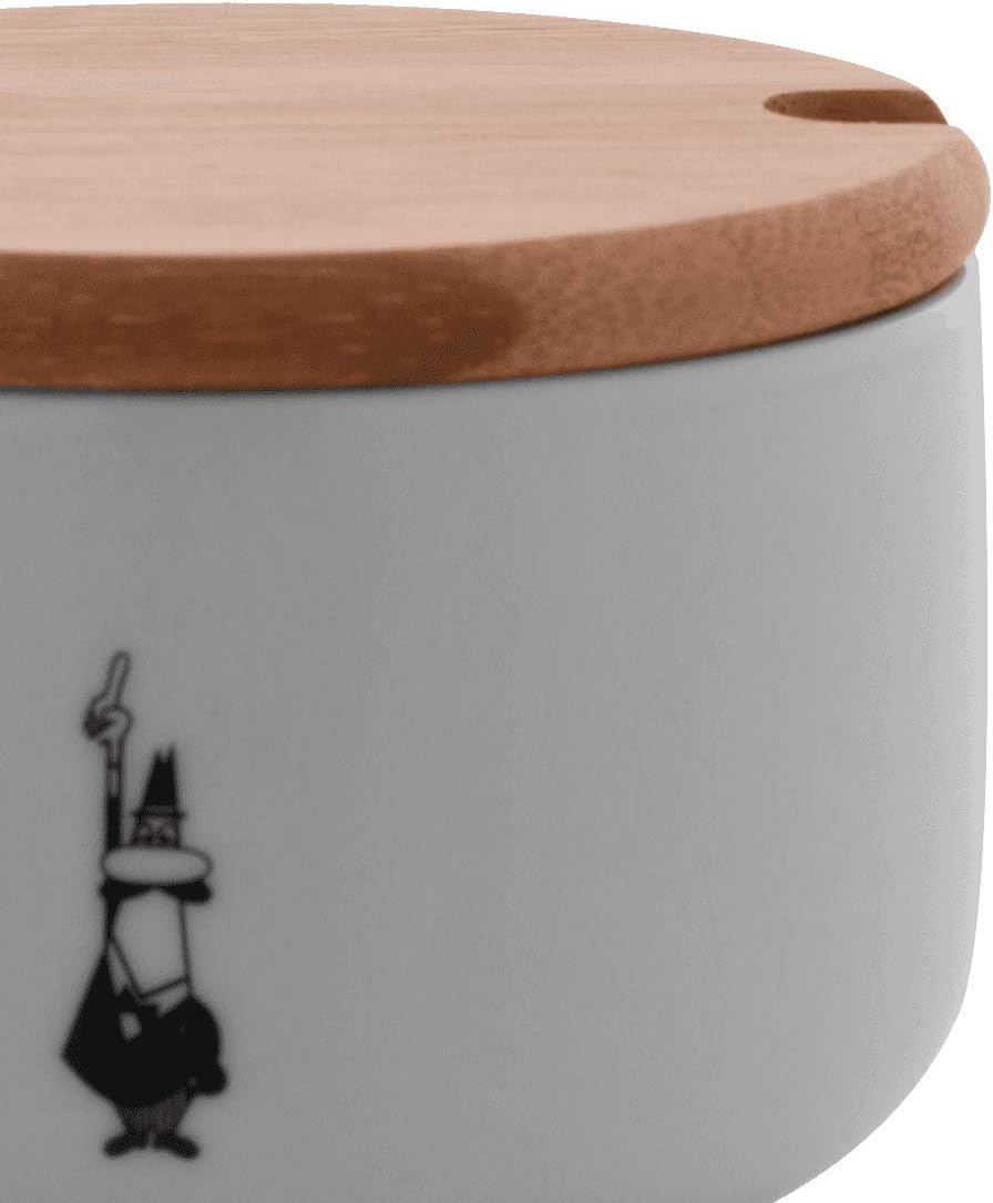 Bialetti Y0TZ102 Sugar Bowl with Bamboo Lid, Porcelain image number 2