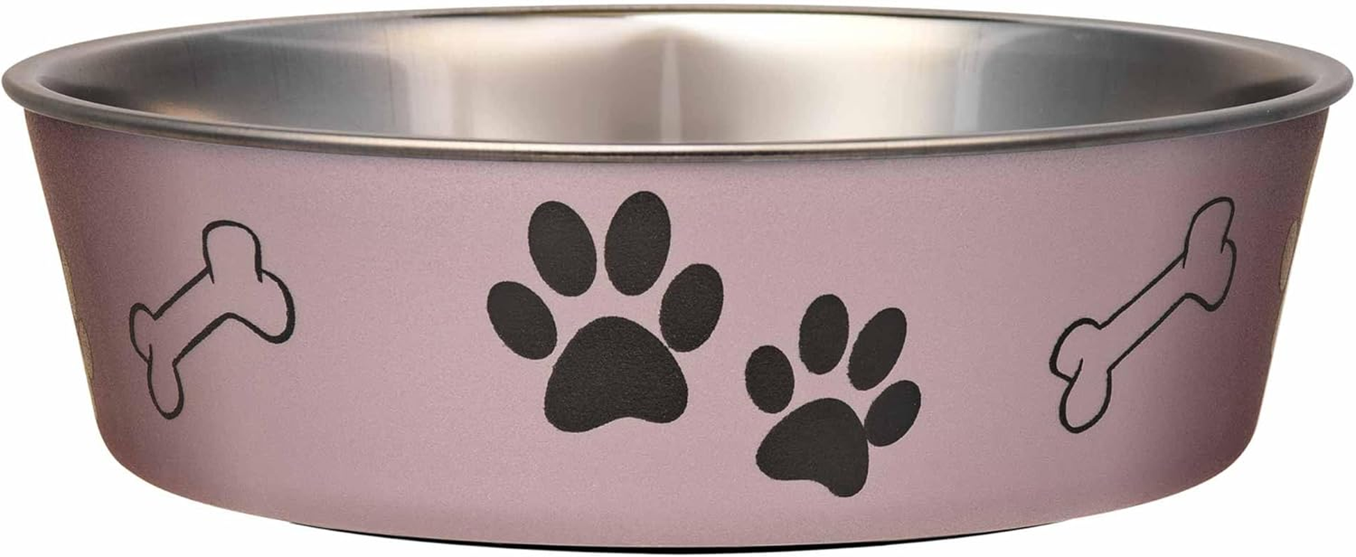Loving Pets - Bella Bowls - Dog Food Water Bowl No Tip Stainless Steel Pet Bowl No Skid Spill Proof (Large, Blueberry Blue)