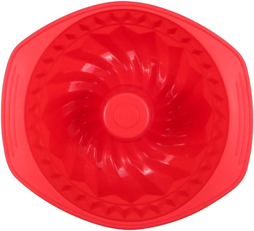 Webake Silicone Fluted Bundt Cake Baking Pan Nonstick Cake Baking Mold Bakeware Fda-Approved image number 3