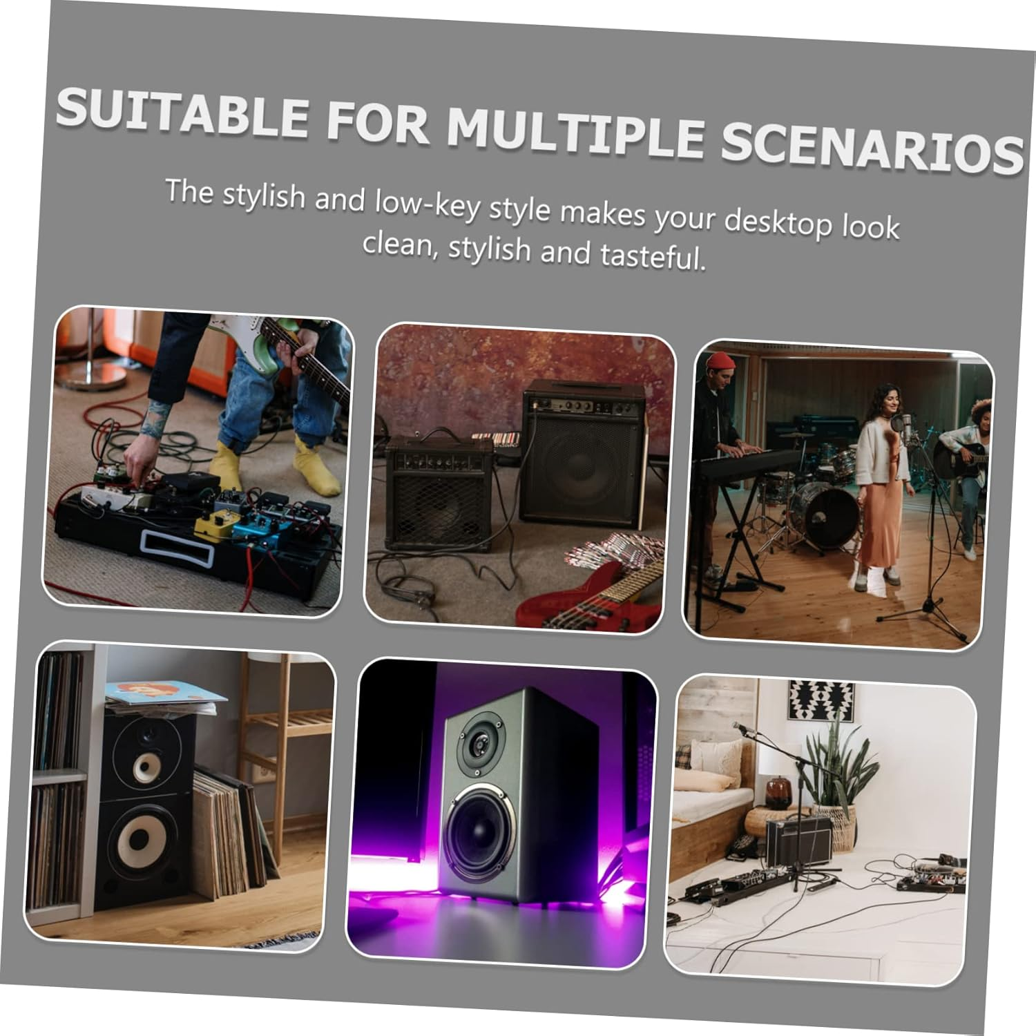 POPETPOP 4Pcs Speaker Isolation Feet Pads for Hifi Audio Equipment Subwoofer Stand Vibration Damper Black Spring Shock Absorber Suitable for Home Audio Systems image number 4