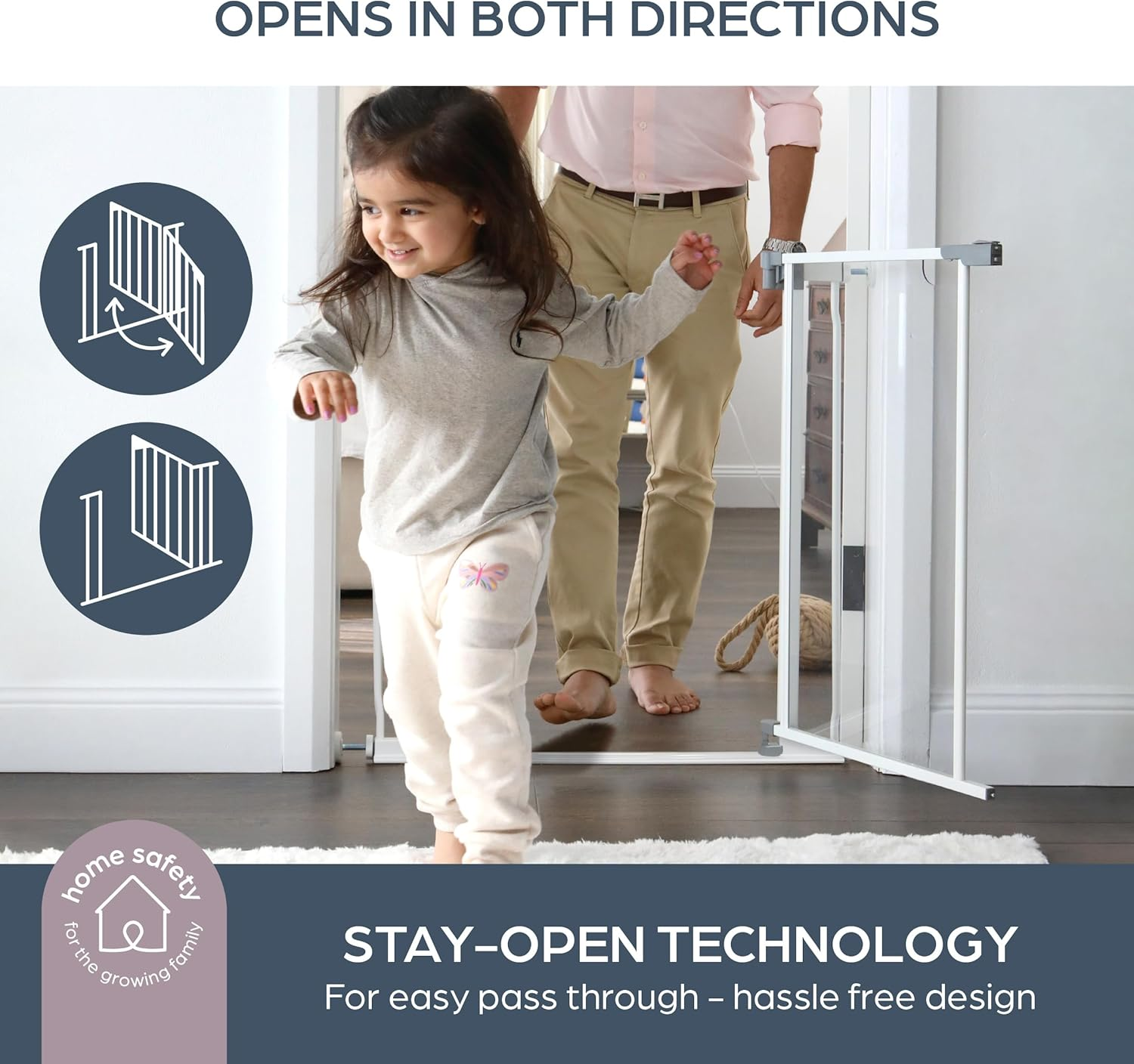 Dreambaby Clear Panel Low-Step Baby Security Gate, Fits Openings 75-81Cm, 76Cm Tall image number 6