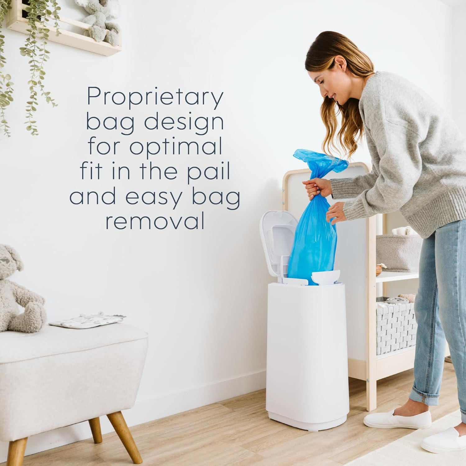 Diaper Genie Easy Roll Refill with 30 Bags | Lasts up to 8 Months or Holds up to 1410 Newborn Diapers per Refill