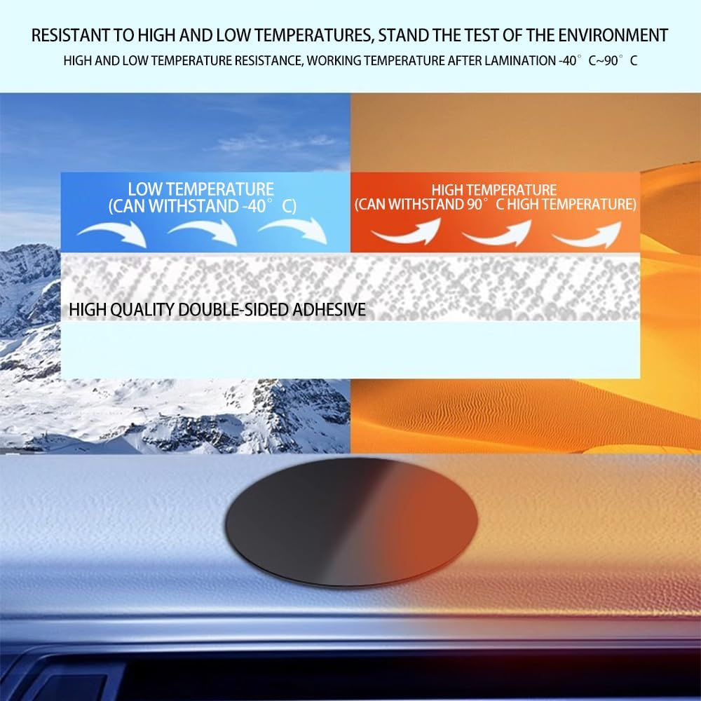 QISANKEE 6 PCS 3M Sticky Adhesive Pad Replacement for Dashboard/Dash Cam Suction Cup Mount, 80 Mm Circle Double Sided image number 1