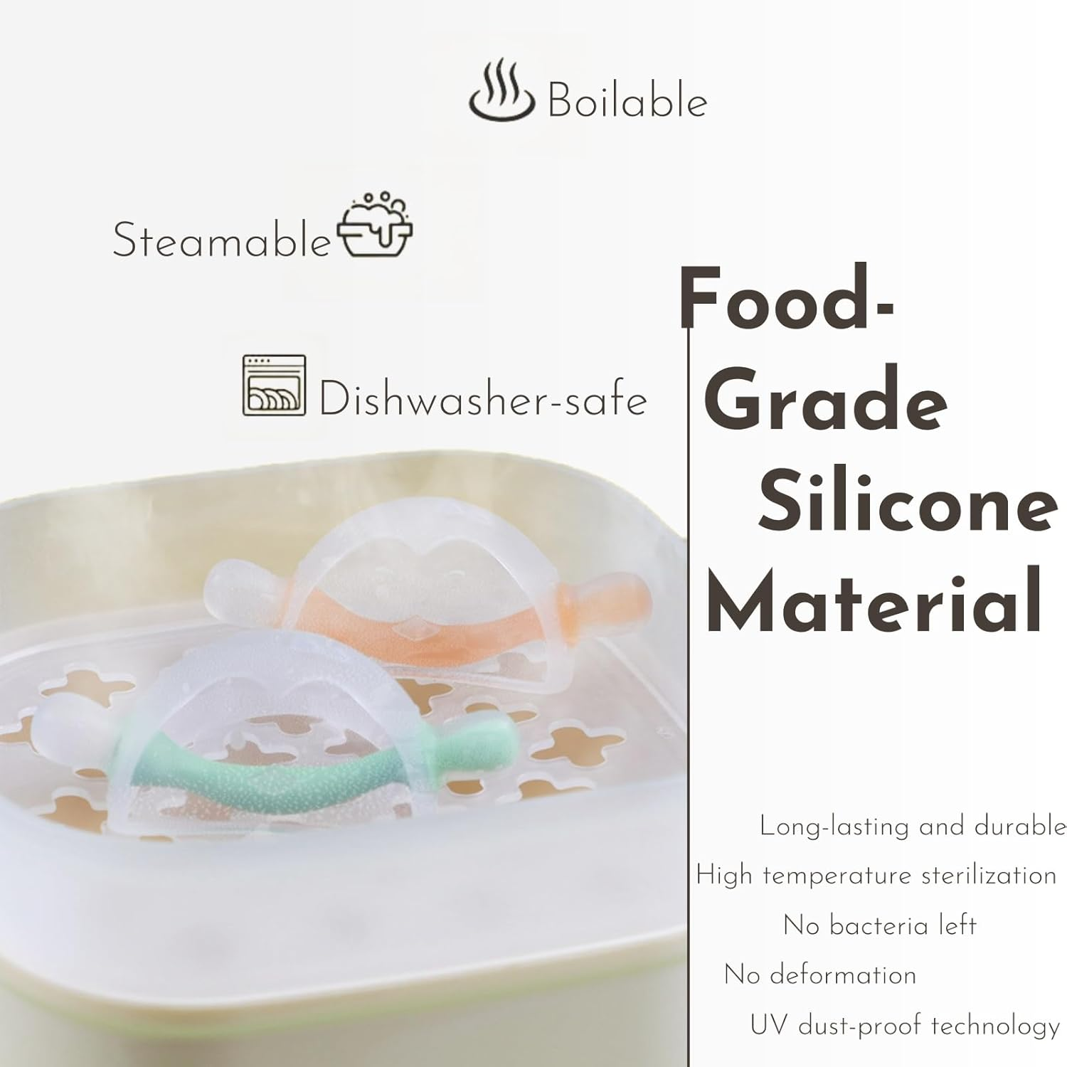 Baby Teething Toys for 0-12 Months, 2 Packs Food Grade Silicone Penguin Teethers - anti Dropping Wrist Hand, UV Dustproof, BPA Free - Newborn Infant Learning Developmental Toys image number 1