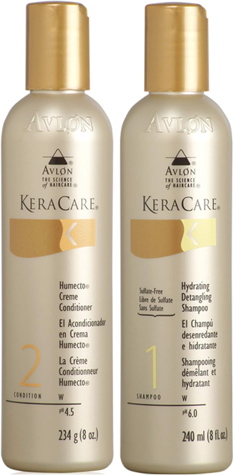 Avlon Keracare Humecto Creme Conditioner 234G with Hydrating Detangling Shampoo 240Ml