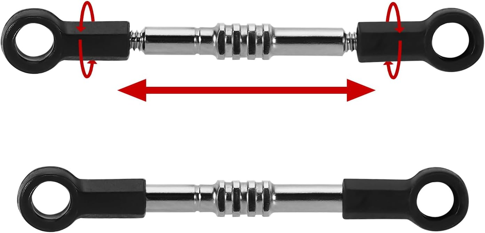 INJORA Adjustable Stainless Steel Links Set for 1/24 Losi Micro-B Upgrade image number 3