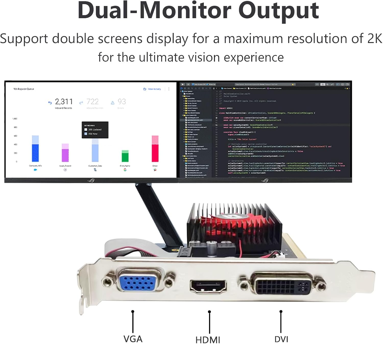 Radeon HD 5450 1GB DDR3 Low Profile Graphics Card, PCI Express 2.0 X16, HDMI/VGA/DVI, Entry Level GPU for PC, SFF and HTPC image number 1