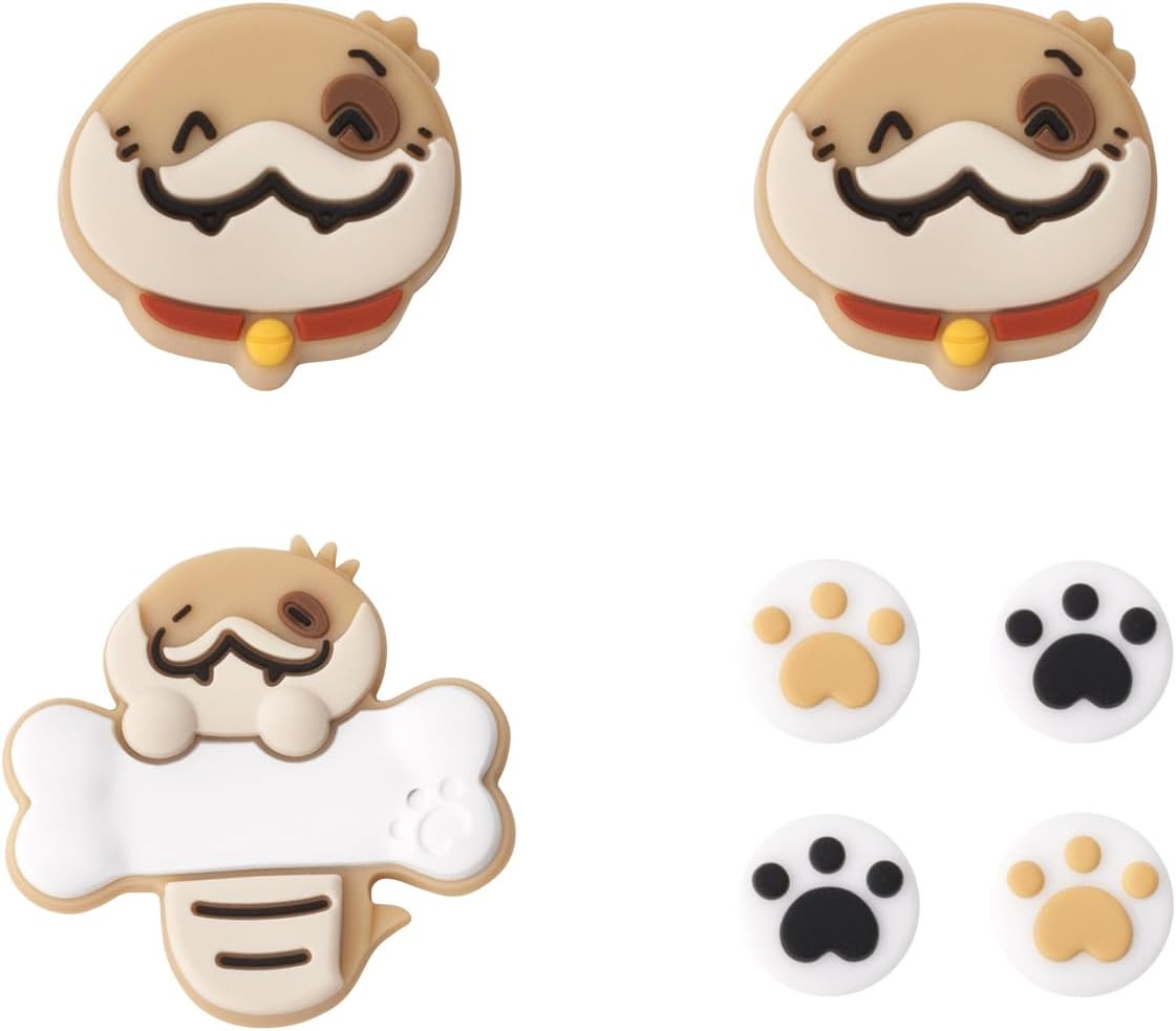 BUBBLELOGUS Soft Silicone ABXY Key Buttons Sticker Joystick Cover, Cute Cross D-Pad Button Caps Thumb Grips Set for Nintendo Switch/Oled Controller - Snake Spot image number 6