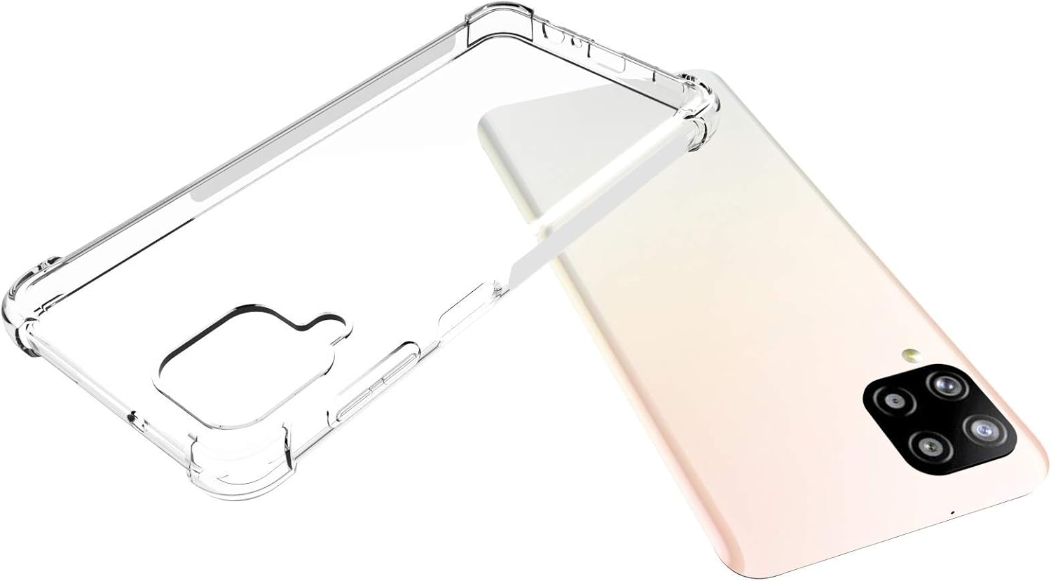 USTIYA Case for Samsung Galaxy A12 Clear TPU Four Corners Protective Cover Transparent Soft image number 3