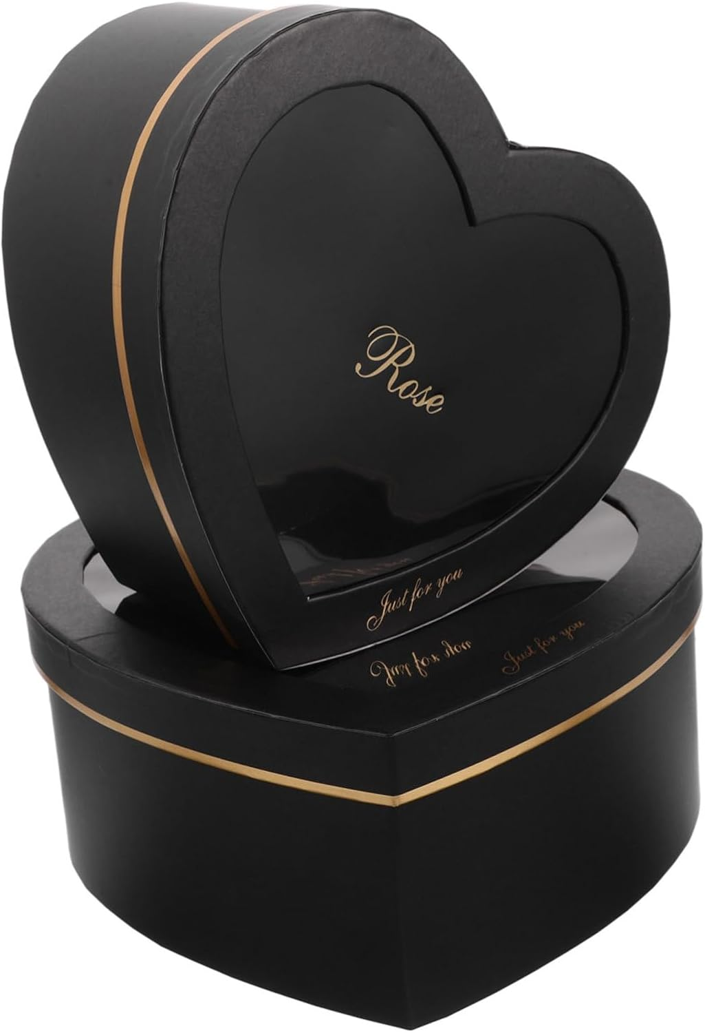 SAFIGLE 2Pcs Valentine'S Day Box Heart Shaped Boxes for Presents DIY Window and Lids Flower for Packaging