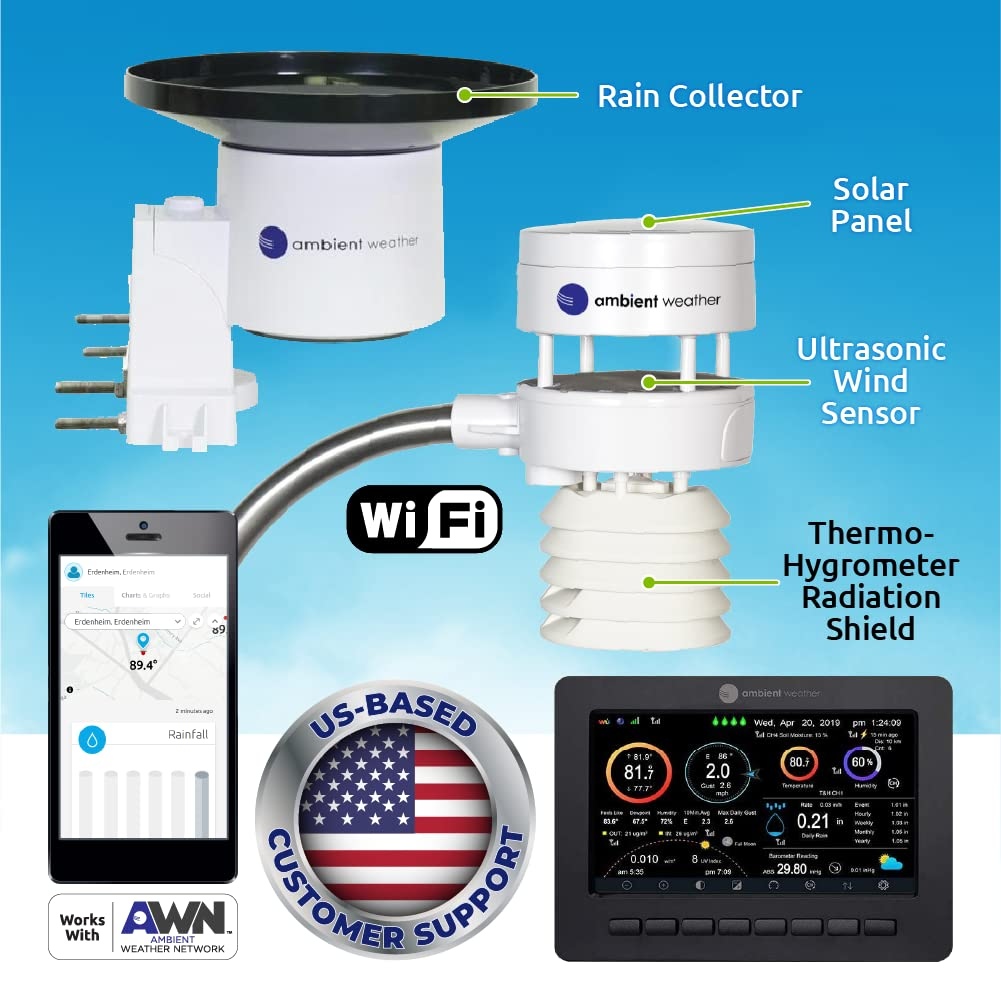 Ambient Weather WS-5000 Ultrasonic Smart Weather Station image number 3