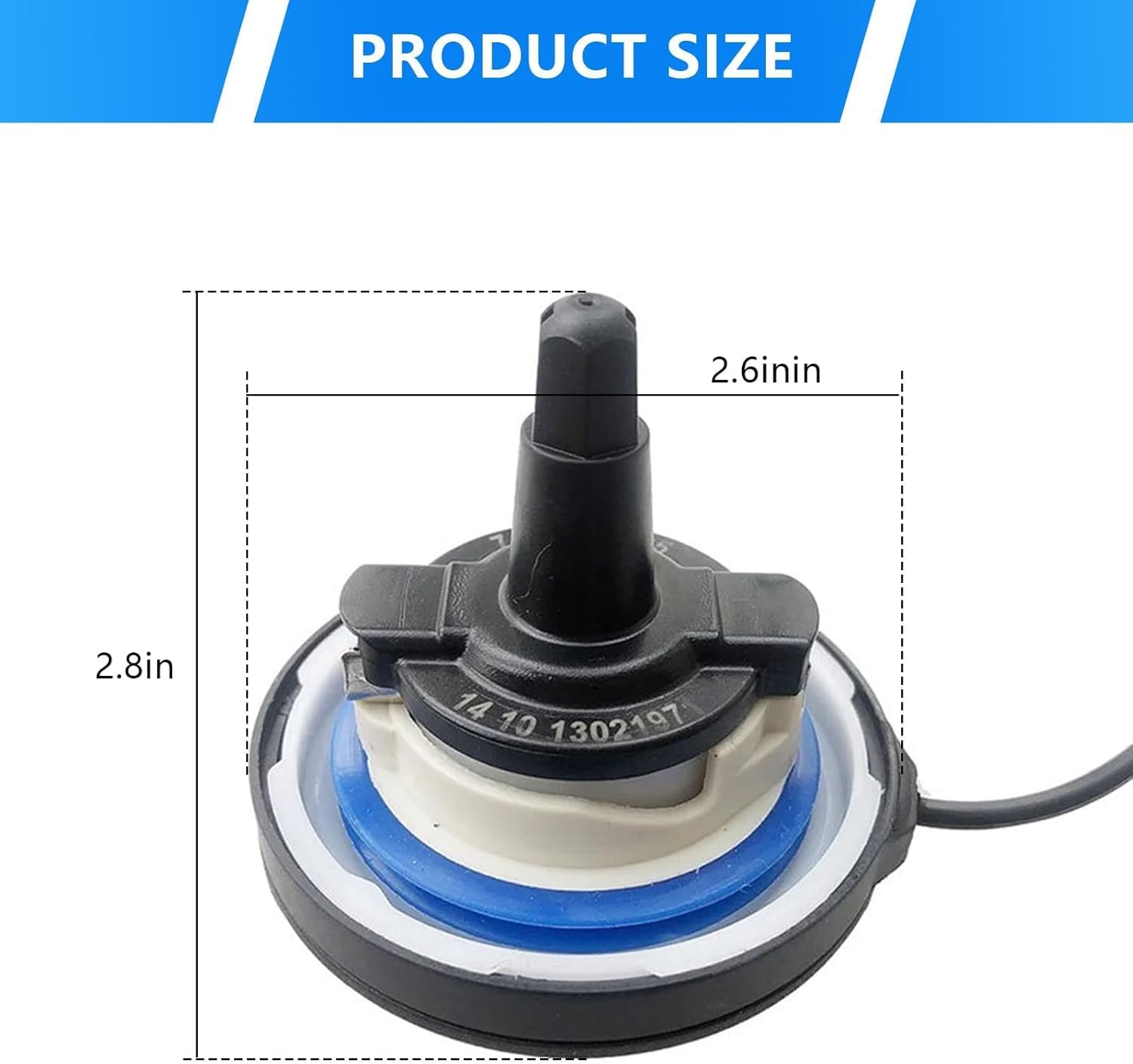Fuel Tank Gas Cap Compatible with BMW & Mini BMW, Fuel Gas Tank Filler Cap 16117222391, 16117193372, with Tight Seal and Easy Twist-Off image number 3
