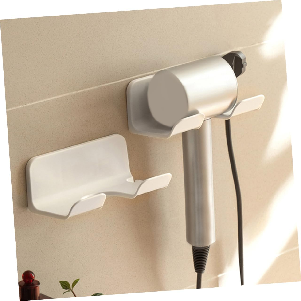 ELAYARD Wall-Mounted Hair Dryer Stand Punch-Free Hair Dryer Rack for Home and Salon No Drilling Required Space-Saving Holder image number 1