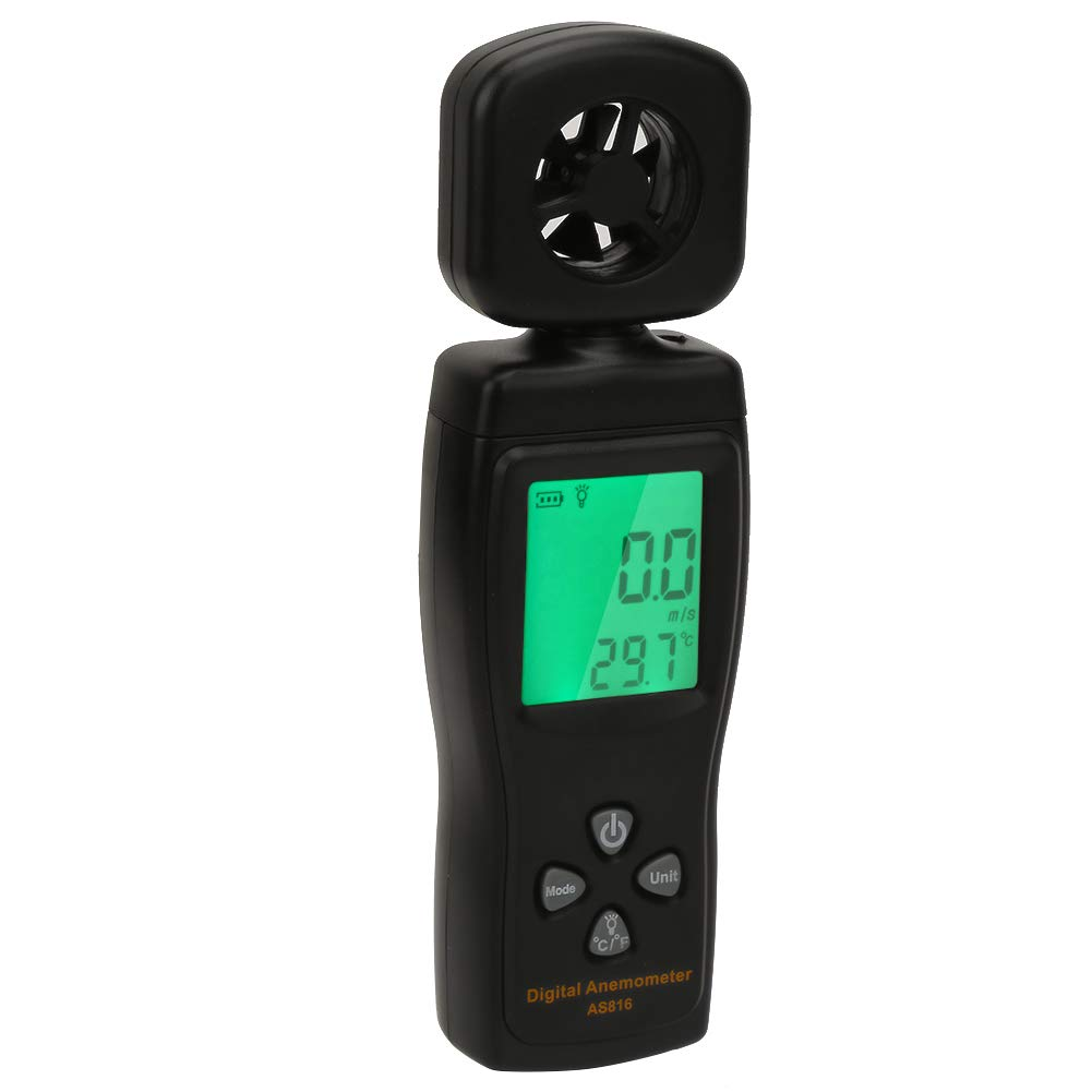 2 in 1 Wind Speed & Temperature Measurement Digital Anemometer AS816 Speed Air Tester Handheld LCD Weather Instruments for Sailing Surfing Fishing, Portable Gauges, image number 6