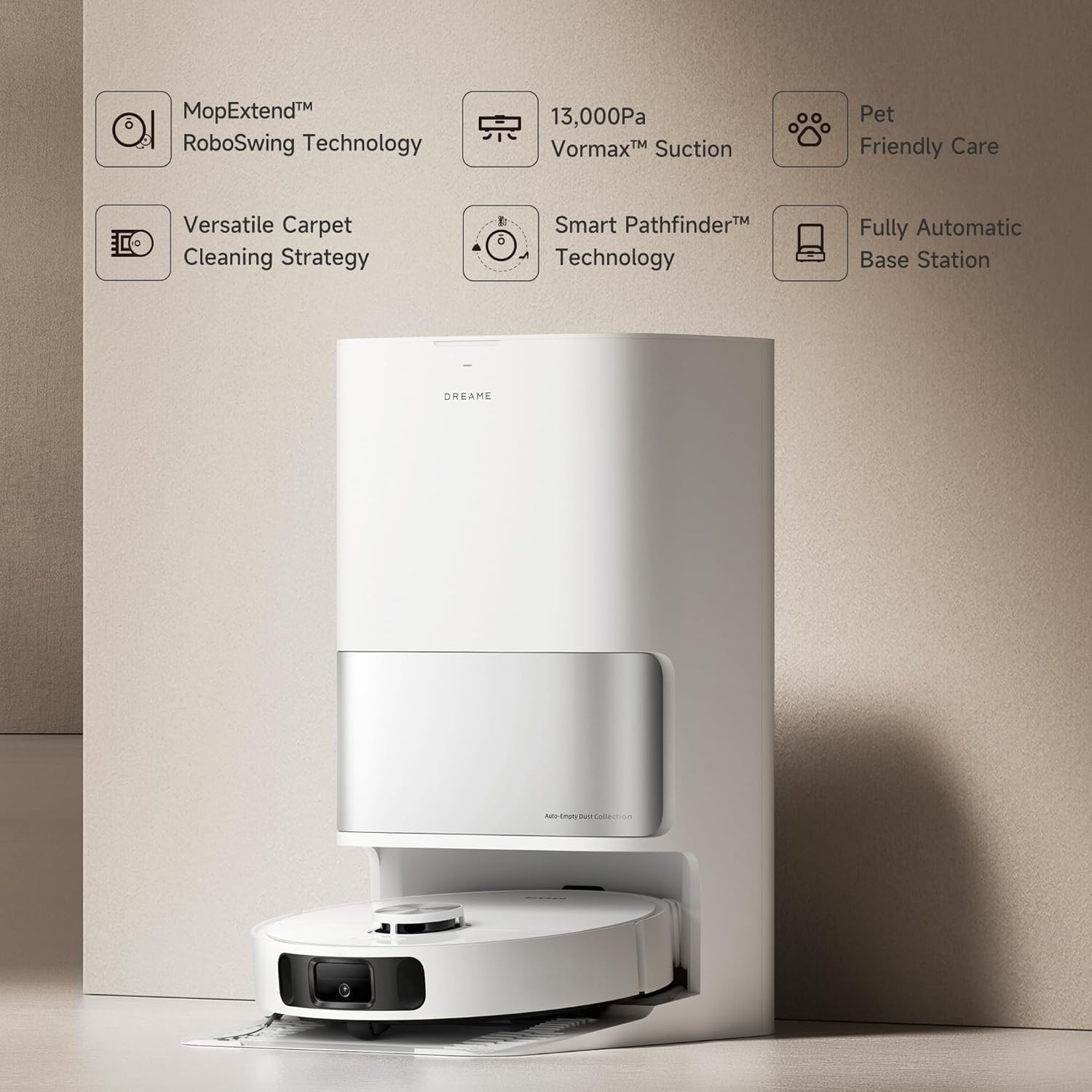 Dreame L30 Ultra S Robot Vacuum Cleaner, 1,3000Pa Suction, Self-Cleaning Mops & Empty, Pet Zone Cleaning image number 6