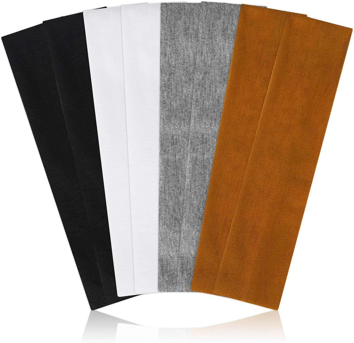 Hishexin Headbands for Women Non Slip, Stretchy Sweat Headband for Workout Yoga Running, Head Bands for Women'S Hair - 8 Pack