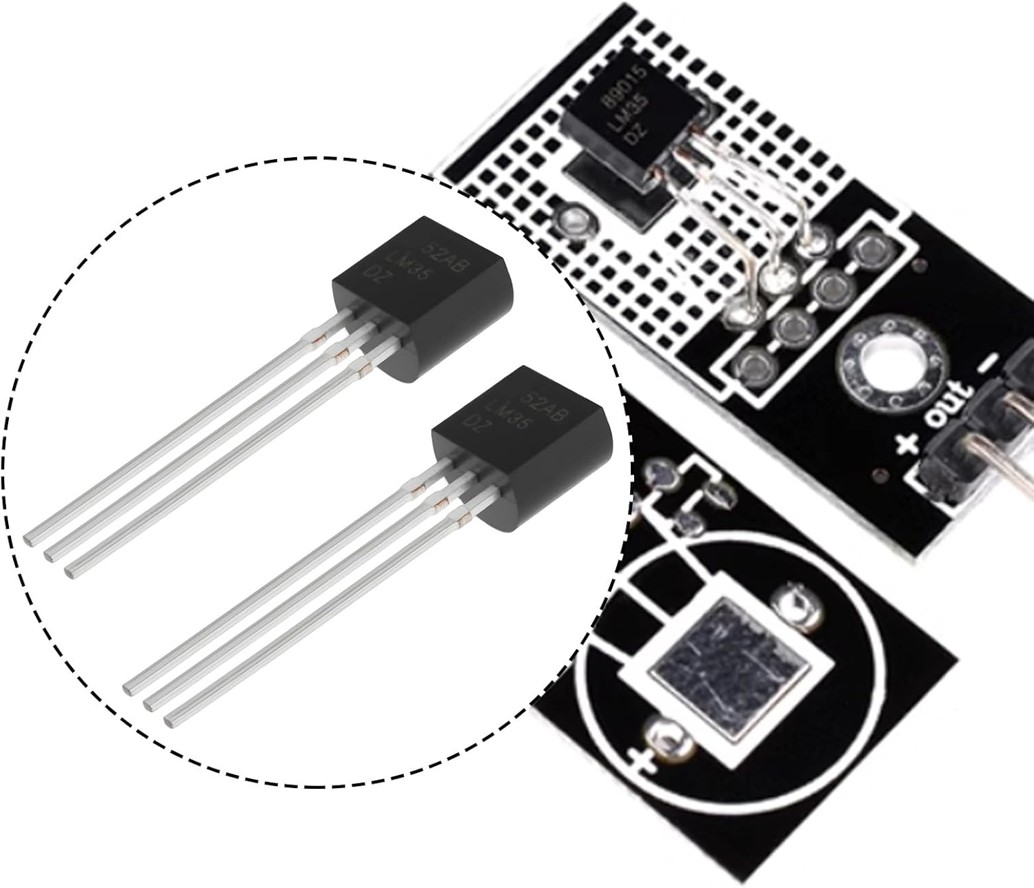 Emagtech 10X LM35DZ Temperature Sensor IC Acquisition TO-92 for Electronic Device Temperature Control image number 3