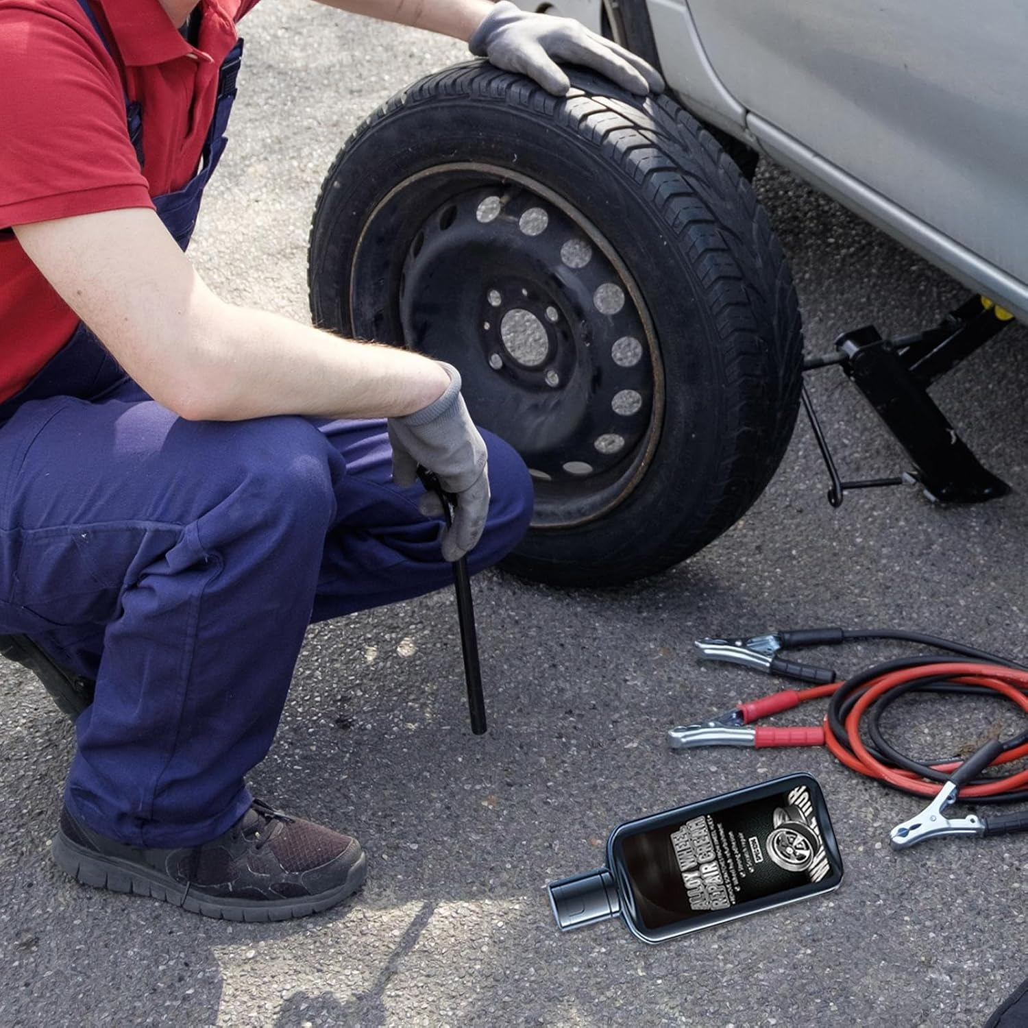 Wheel Scratch Repair Kit - 120G with Sponge Aluminum Alloy Car Wheel Scratch Repair,Aluminum Alloy Steel Hub Scratch Remover for Vehicles image number 6