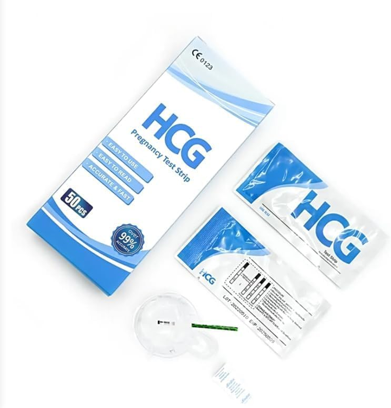50 Pack HCG Pregnancy Test Strips with Urine Cups, HCG Test Accurately and High Sensitivity Result Pregnancy Home Test Strips image number 4
