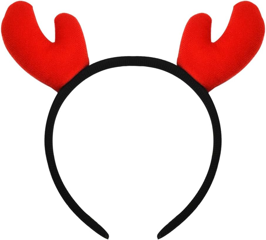 Christmas Reindeer Antlers Headband for Women Men Girls Boys Cute Elk Deer Hairband Headpiece Red Festival Xmas Christmas Hair Accessories Deer Costume Hair Decorations