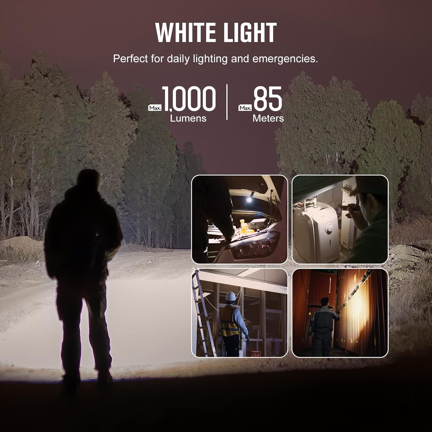 OLIGHT Arkfeld UV EDC Rechargeable Torch with Dual Light Source, White and UV, 1000 Lumens, 85 Metres, for Daily Lighting and Spot Detection (Black Neutral White)