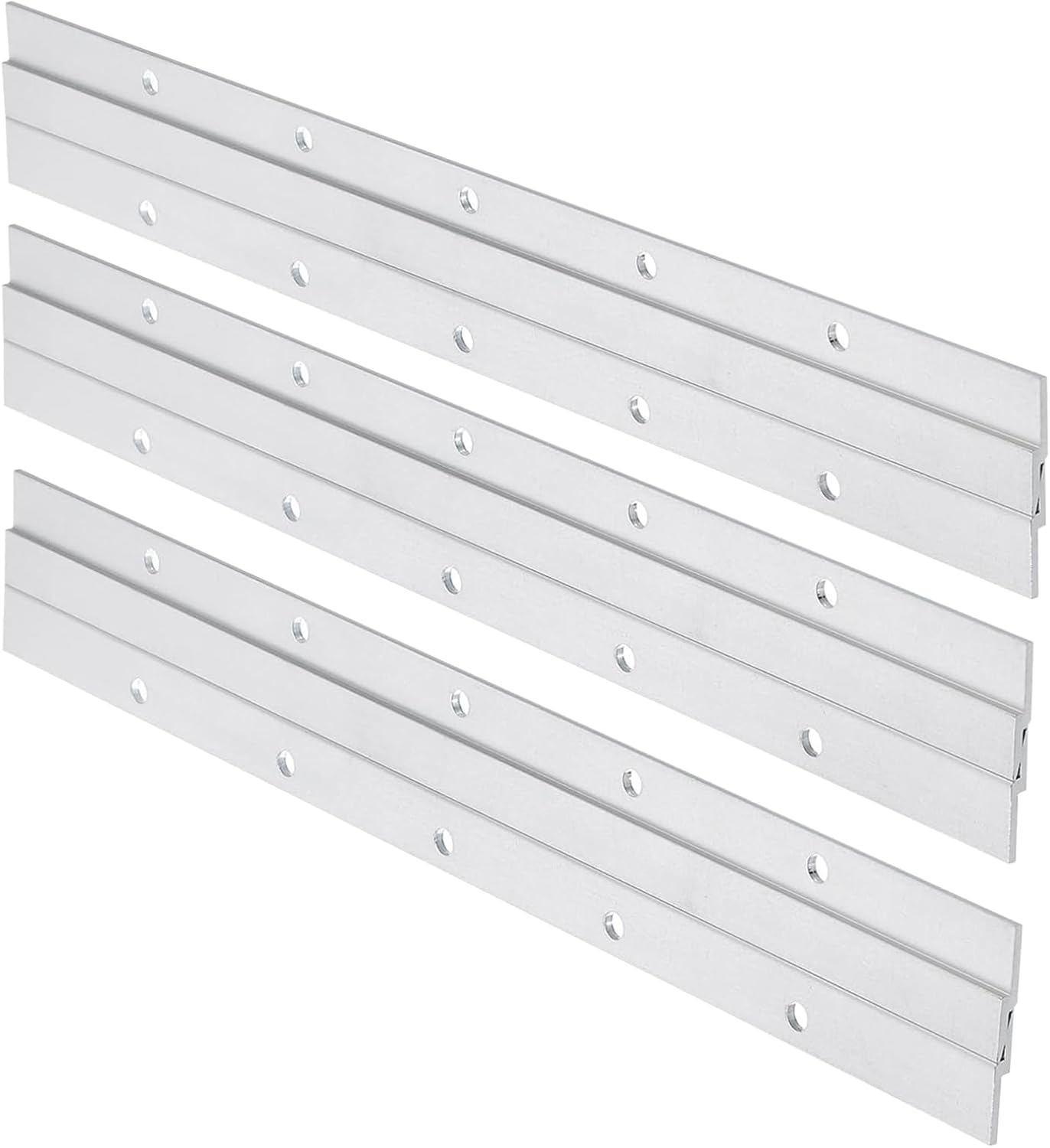 Ymaiss 6Packs 12" French Cleat Hanger Heavy Duty Aluminum Z Bar Clips Z-Hanger Picture Hanging Kit, Interlocking Aluminum Z Clips for Pictures, Mirrors,Frame, Whiteboard, Art, Shelf and Cabinet image number 3