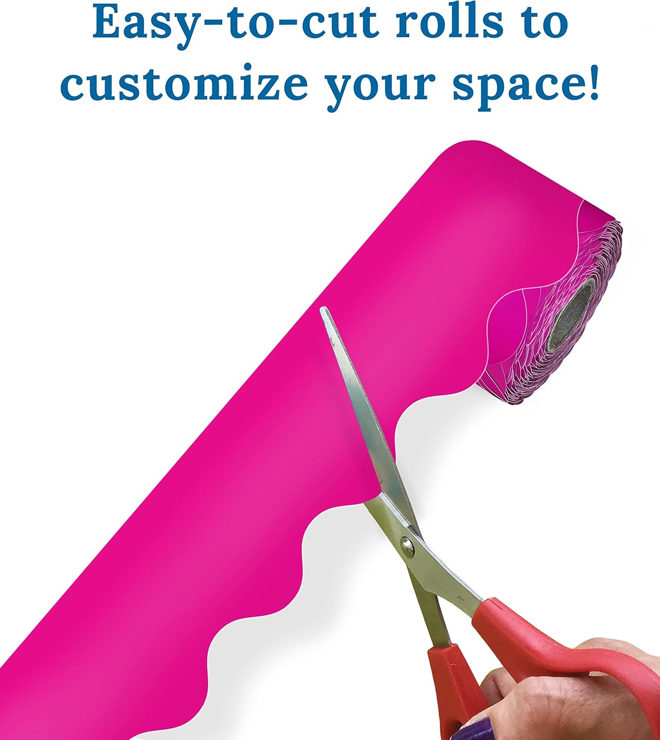 Carson Dellosa 5 Rolls of 325 Ft Scalloped Bulletin Board Borders, Orange, Yellow, Lime Green, Hot Pink, Teal Classroom Borders for Bulletin Board & Classroom D&eacute;cor, 65 Ft per Bulletin Board Trim Roll image number 5