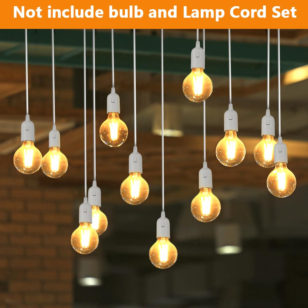 AUAUY Pack of 4 E27 Lamp Holder with Cable Construction Socket, E27 Renovation Socket, Construction Site Socket E27 + VDE Voltage Tester, E27 Lamp Holder with Plug-In Terminal, E27 Replacement image number 5