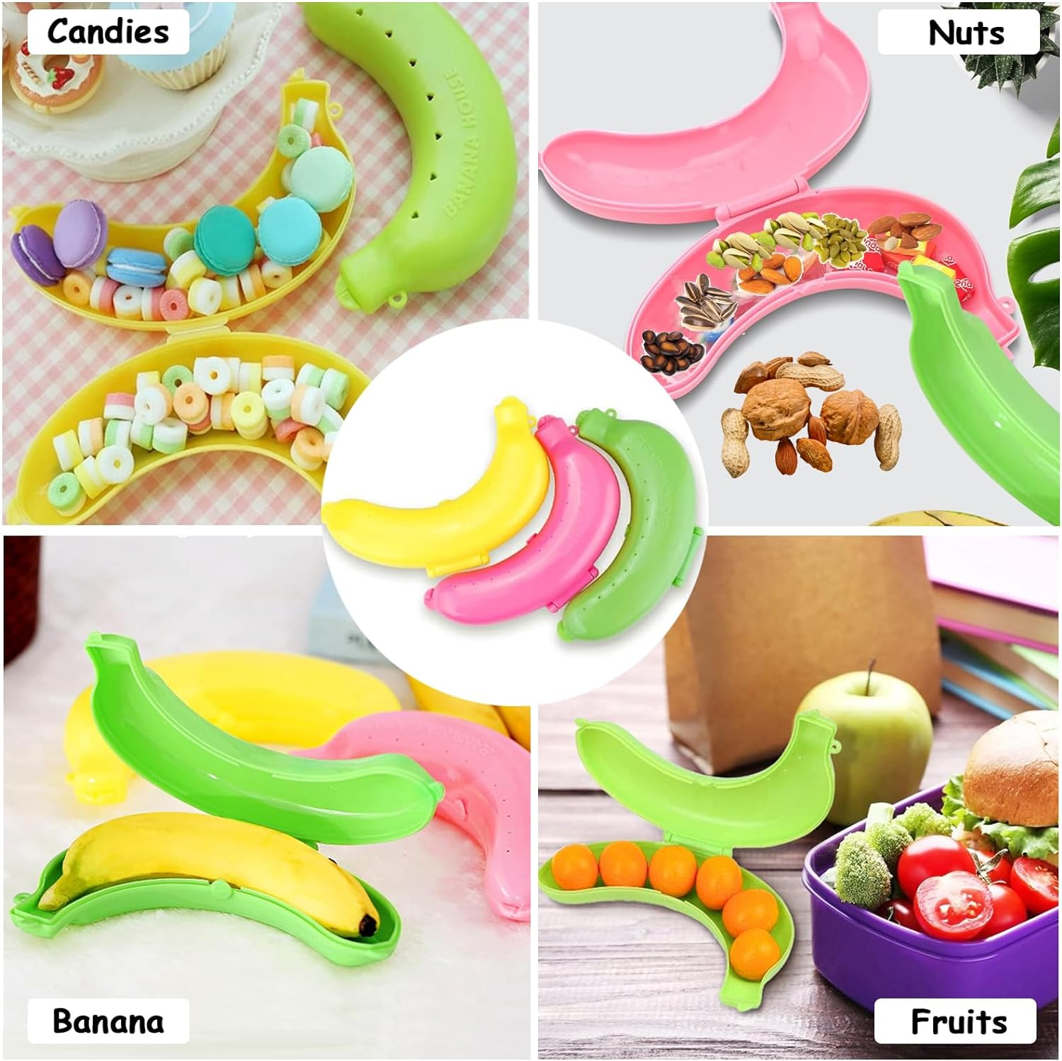 Banana Protector Cute Storage Holder Cases, Banana Case Protector Container Interesting,Banana Storage Box for Outdoor Travel Fruit Keep Fresh