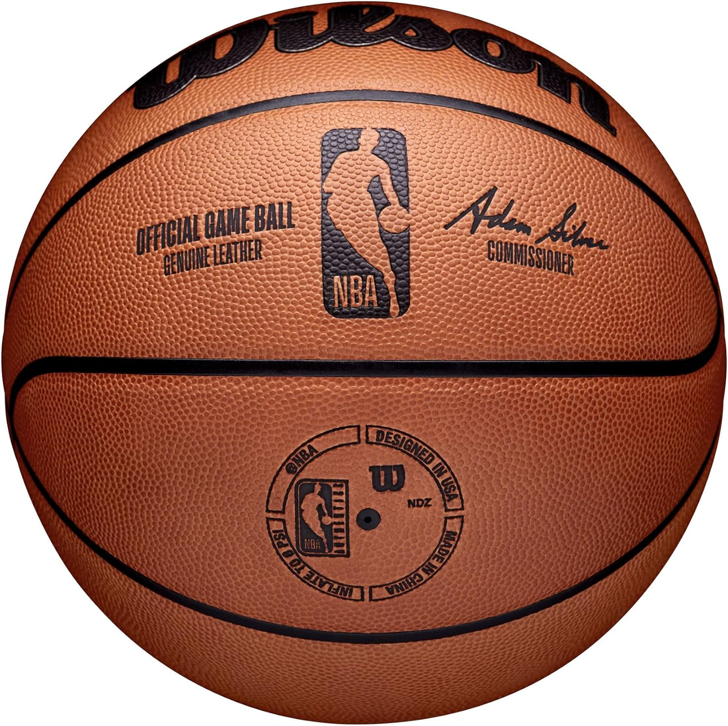 WILSON NBA Official Game Basketball - Brown, Size 7-29.5"