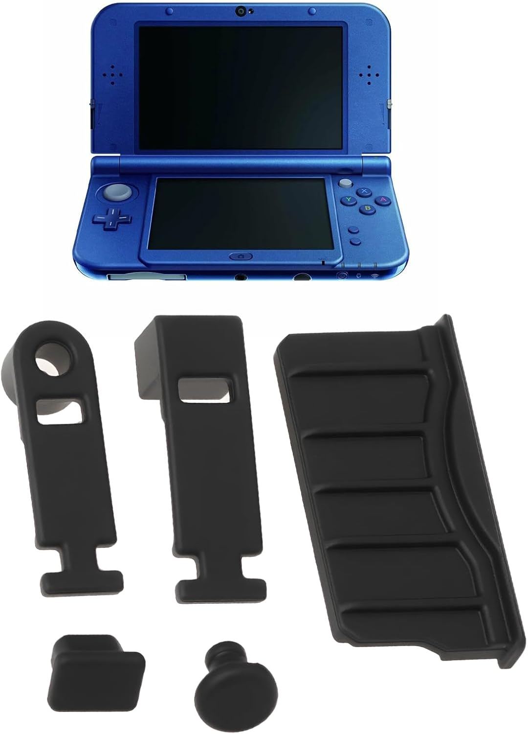 LT Easiyl 2 Sets Game Console Card Slot Silicone Plug Compatible with New 3DS 3DSLL XL 3DS 2DS Black image number 6