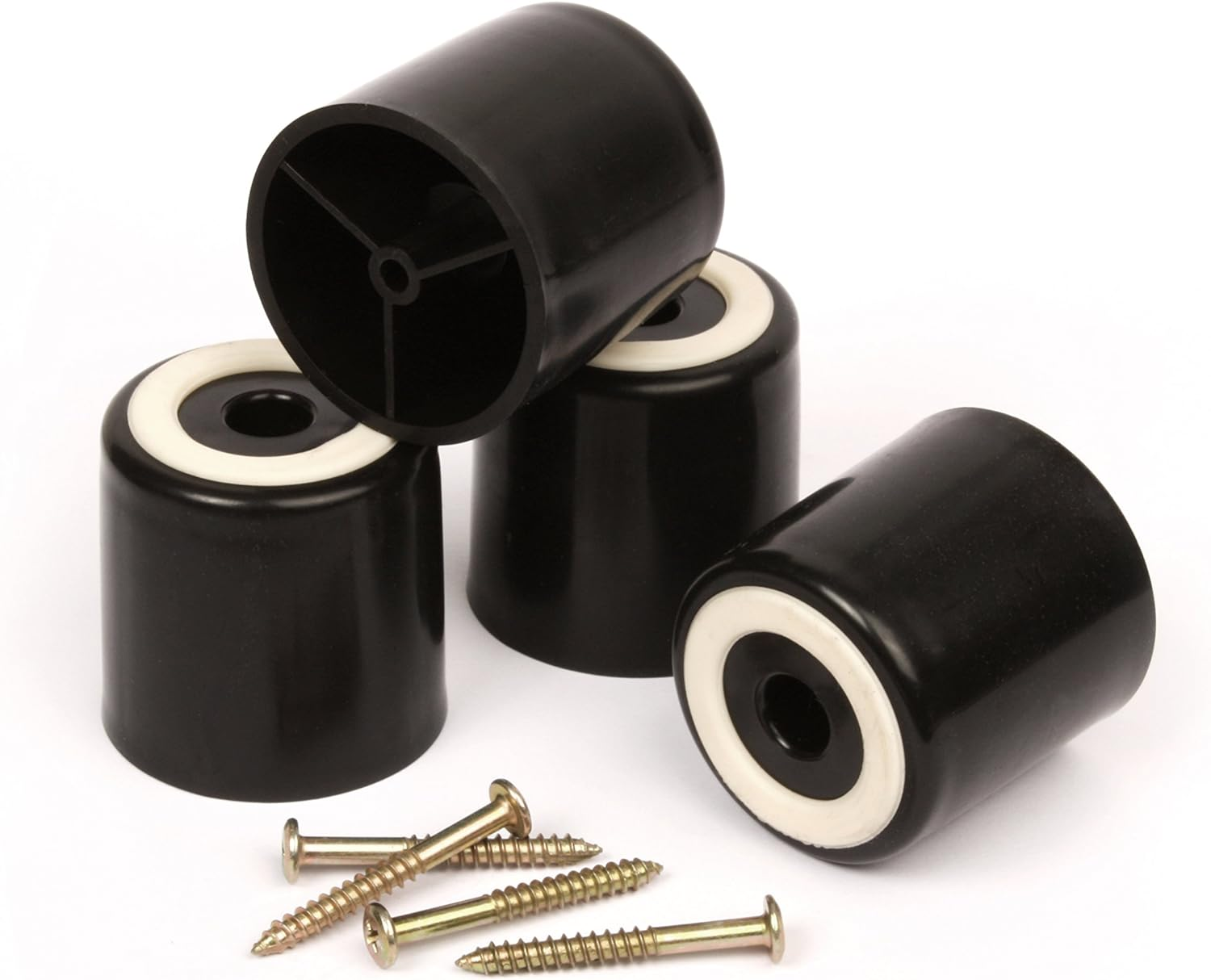 Slipstick CB512 2 Inch Tall Floor Protector Furniture Legs with Non Slip Rubber Grip (Set of 4) 2" Wide X 2" Height - Black Plastic image number 6