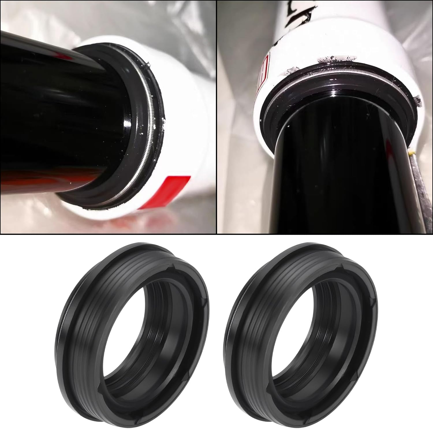 Be in Your Mind 2PCS 28Mm Bicycle Front Fork Wiper Dust Seal Ring FAA125-40 Front Fork Standpipe Repair Parts Compatible with SR Suntour XCT SF9 NCX/SF13 CR8V 28.6 X 40Mm image number 5