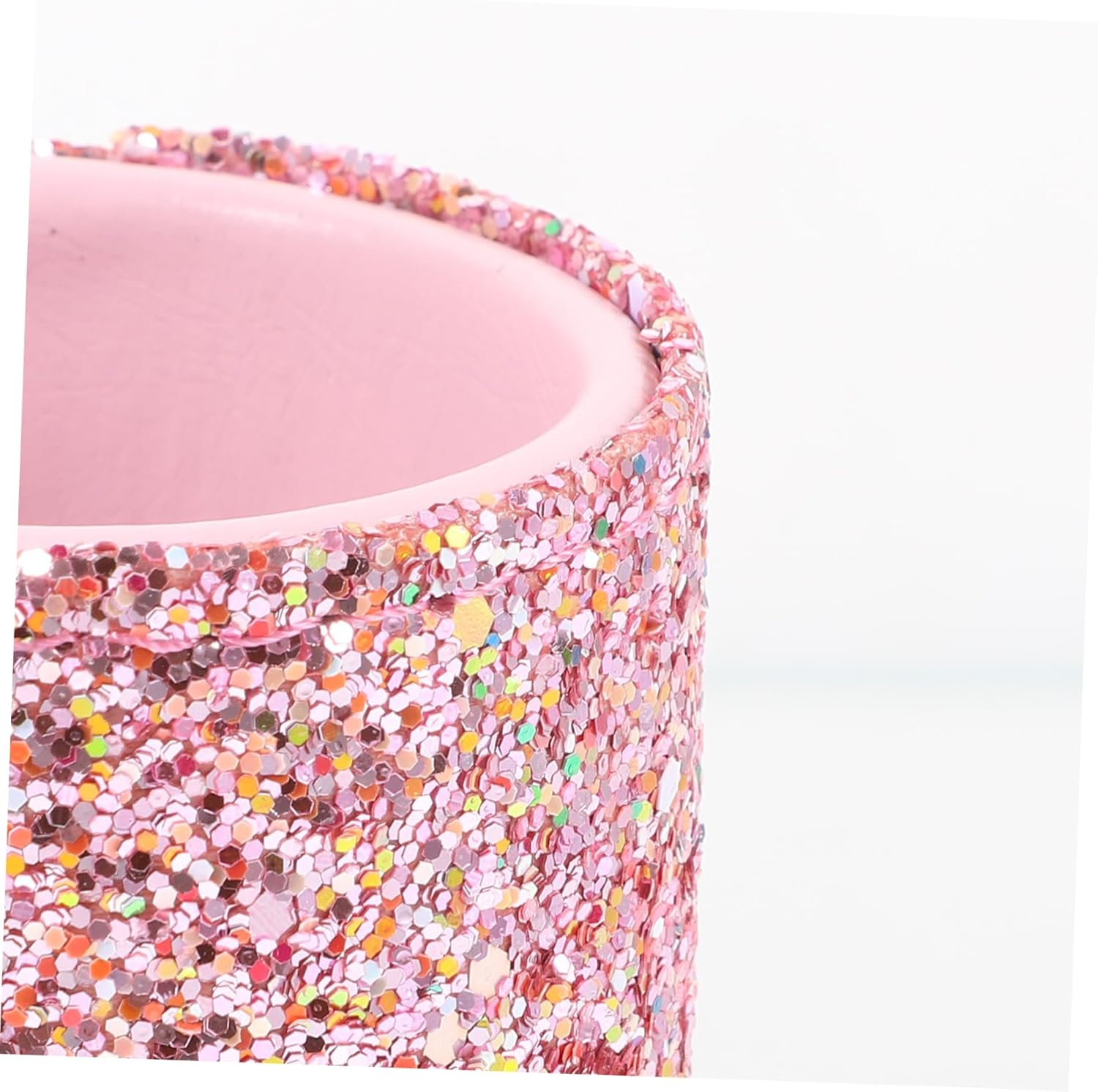 FRCOLOR Decorative Makeup Brush Holder Box Portable Brush Organizer Plastic Cosmetic Storage Case - Pink image number 3