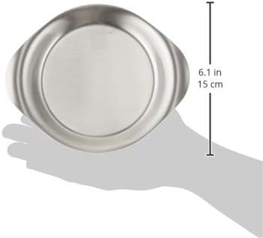 Sori Yanagi Stainless Steel Plate for Preparing and Dishes, Tsubamesanjo, Stainless Steel, 7.1 Inches (18 Cm), Perfect for Outdoors, Dishwasher Safe, Matte Finish image number 1