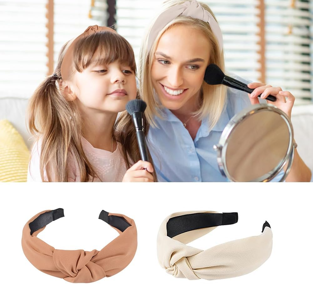 Hairbands,3 PCS Headbands for Women,Hair Bands for Women Wide Fashion Knotted Headband,Leopard Headband Non Slip Exquisite,Solid Color Elastic Hair Band Accessories,Suit for Girls and Women image number 6