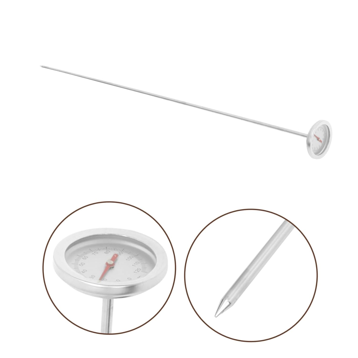 UPKOCH Portable Soil Thermometer for Gardening Stainless Steel Probe Accurate Compost Temperature Measurement Tool Use Backyard Garden Soil Temperature Gauge image number 4