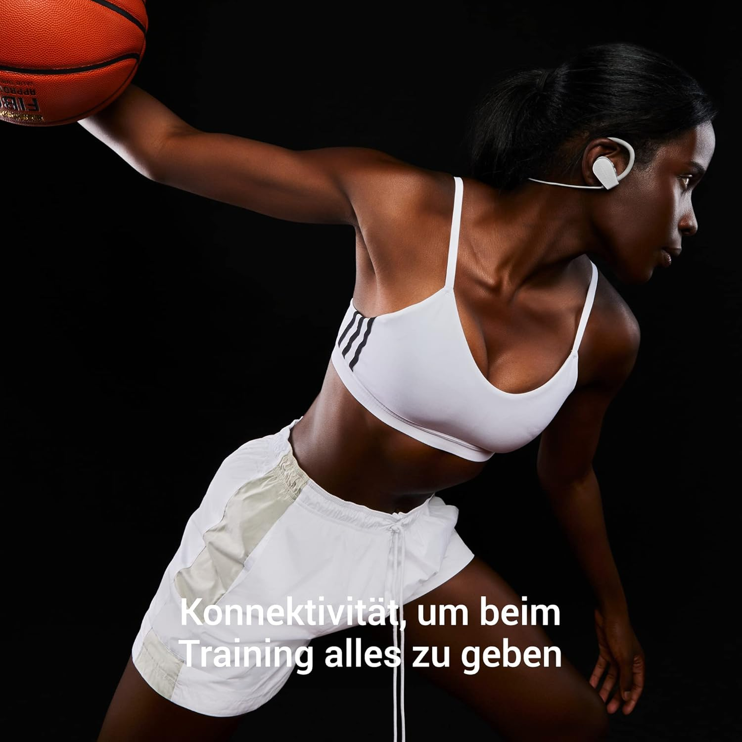 Energy Sistem Earphones Bluetooth Sport 1+ Snow (Headphones Bluetooth 5.1, Voice Assistant for Voice Control, Secure-Fit System, Sweat-Protected) - White image number 2