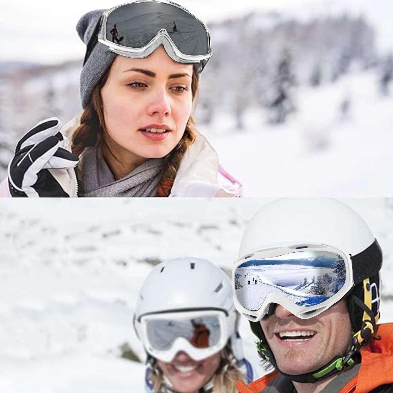 LOVJOYSE Ski Goggles, OTG Ski Goggles, over Glasses Ski/Snowboard Goggles for Men, Women & Youth, 100% UV Protection image number 4
