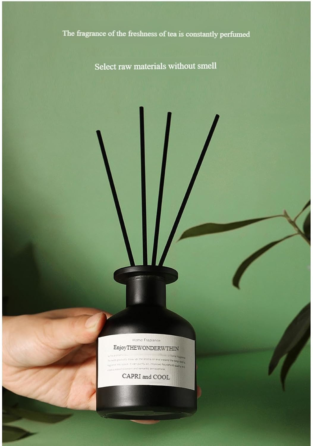 Scent Diffuser Sticks | 50Ml Home Fragrance Diffuser,Long-Lasting Scented Oil Diffuser, Refreshing Bathroom Air Freshener with 4 Sticks for Bedroom, Bathroom image number 1