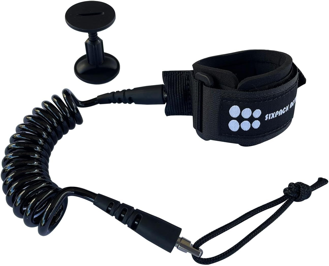 SIXPACK ACTION 4Ft 6Mm Coils Wrist Bodyboard Leash, Adjustable Wrist Cuff for Kids and Young Adults, Wrist Sized Approx 145Mm-200Mm image number 1